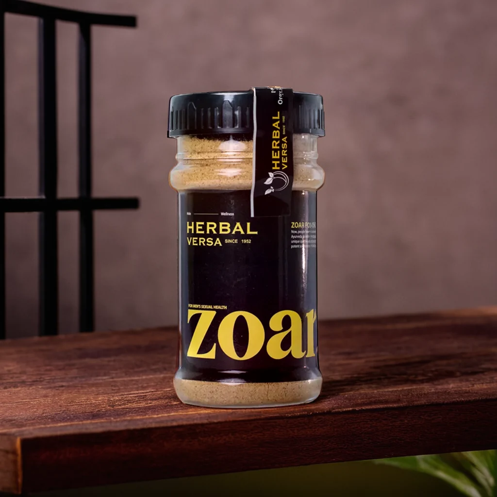 ZOAR by Herbal Versa on a warm wooden shelf